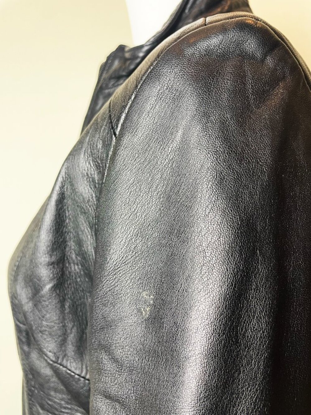 Mitici Anni 60 Vintage Black Genuine Italian Full Zipper Leather Jacket | Size S - Picture 8 of 12
